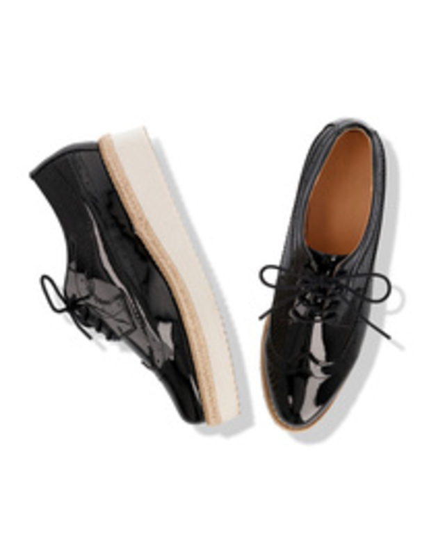 【LLサイズWEB限定】ウィングチッププラットフォームレースアップシューズ