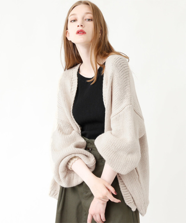 ローゲージニットカーディガン