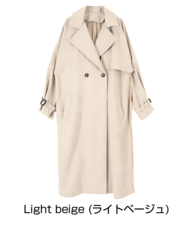 バックプリーツトレンチコート