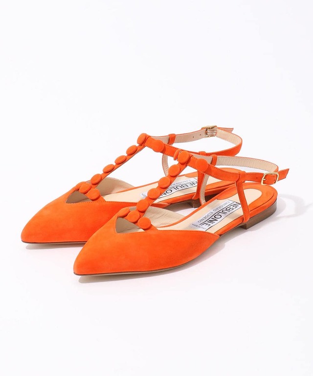 NEBULONIE スエードTストラップフラットシューズ