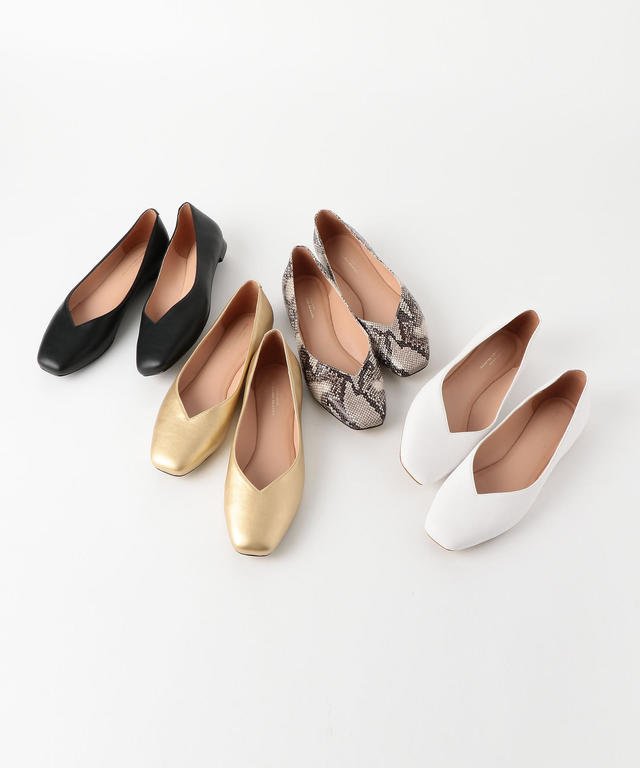 CFC スクエアフラットシューズ