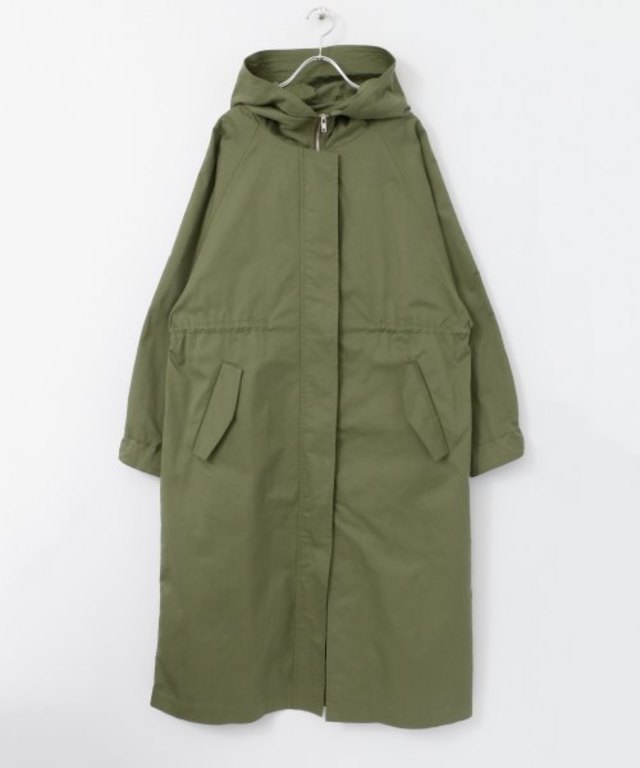 ステッチフーディーコート