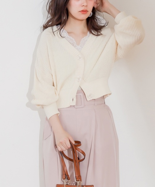 プチプラ畦カーディガン