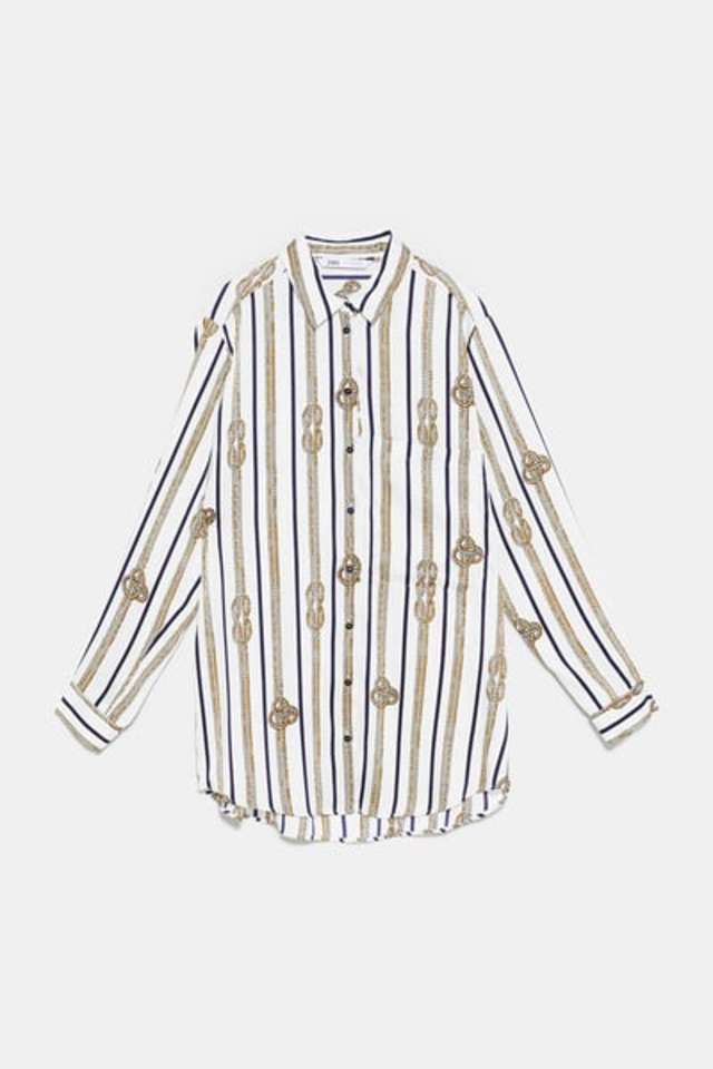 プリント柄シャツ