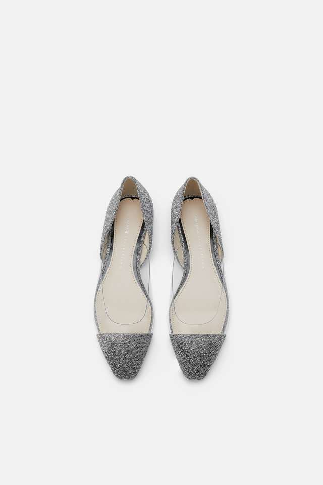 シャイニー＆ビニール素材バレエシューズ