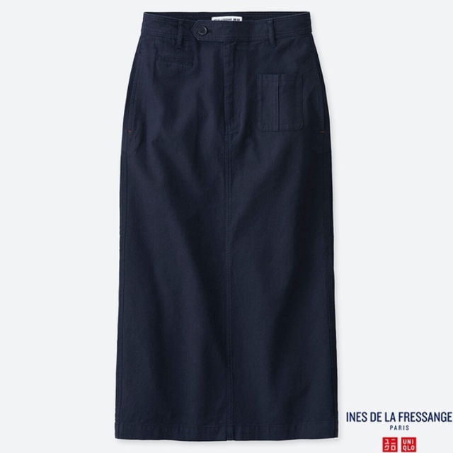 リネンコットンストレートスカート