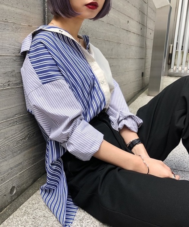 パターンストライプシャツ