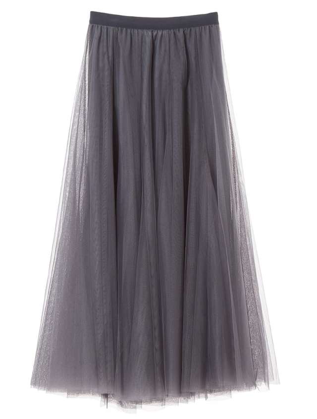 チュールロングスカート