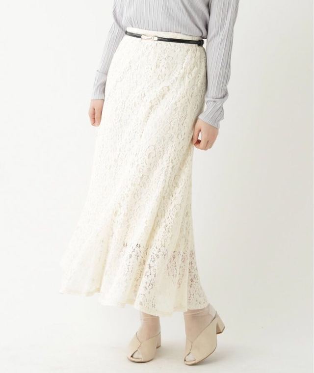 コードレースセミフレアパネルスカート