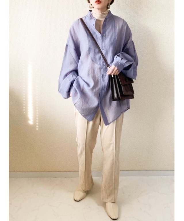 シアーバルーンスリーブビッグシャツ
