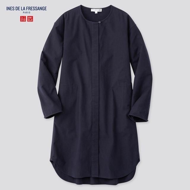 コットンノーカラーコート