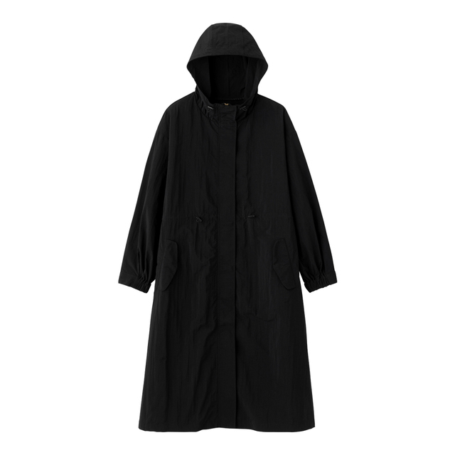 ウエストドローストリングコート