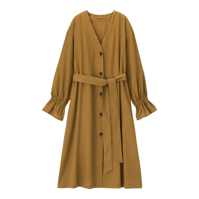 リネンブレンドガウン