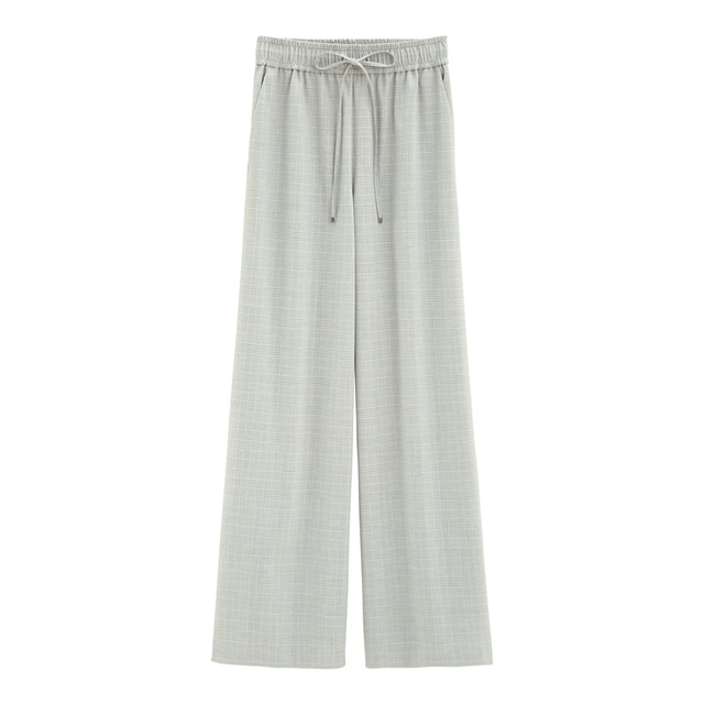 チェックワイドパンツ