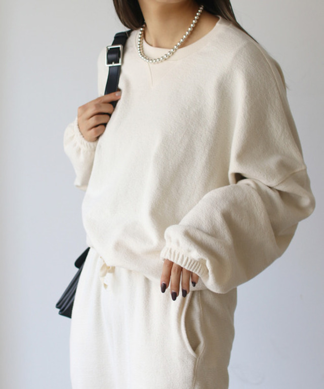 via j(ヴィアジェイ) パイルトレーナー(スウェット)