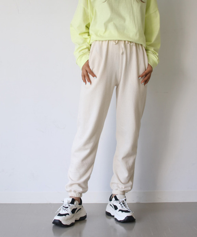 via j(ヴィアジェイ) パイルジョガーパンツ