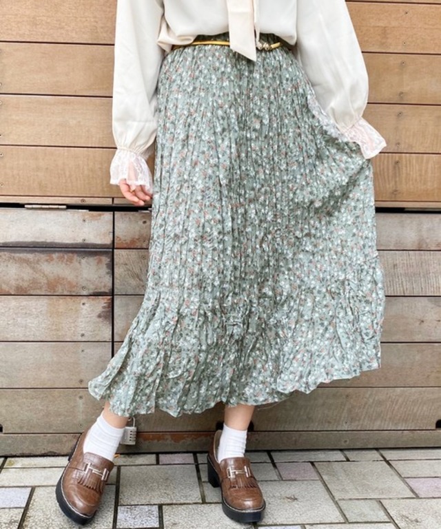 花柄クリンクルスカート【ZOZOTOWN限定アイテム】