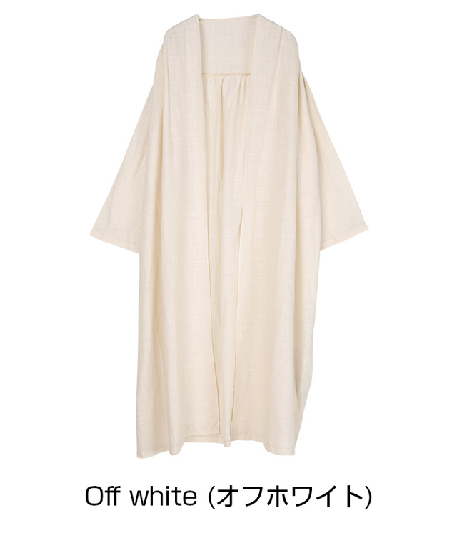 リネン混オーバーサイズガウン