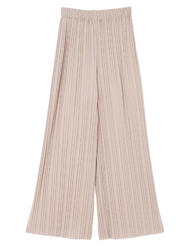 プリーツロングワイドパンツ