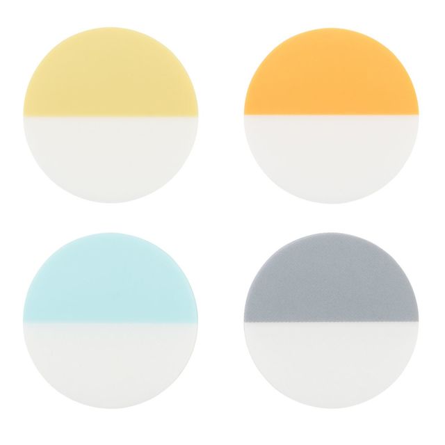 インデックス付箋紙・フィルムタイプ・丸型 ２０枚×４色