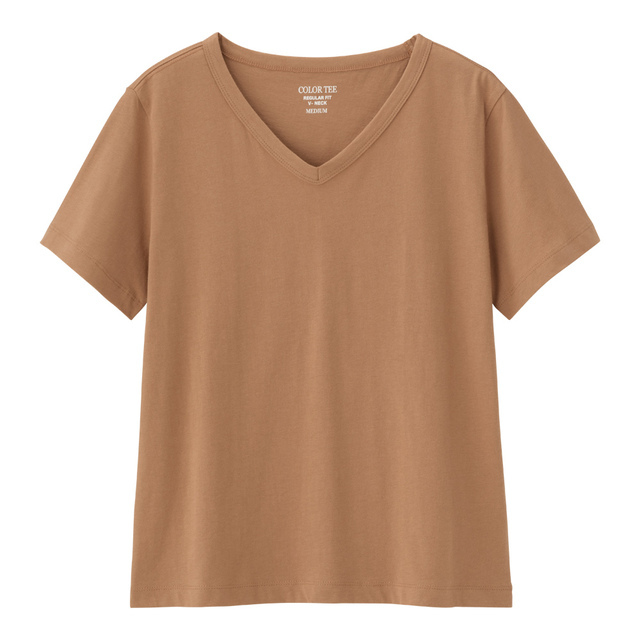 カラーVネックT(半袖)