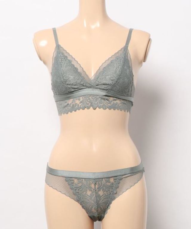 ノンワイヤー ミックスパーターンレースブラレット