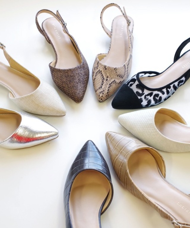 バックストラップミュールパンプス