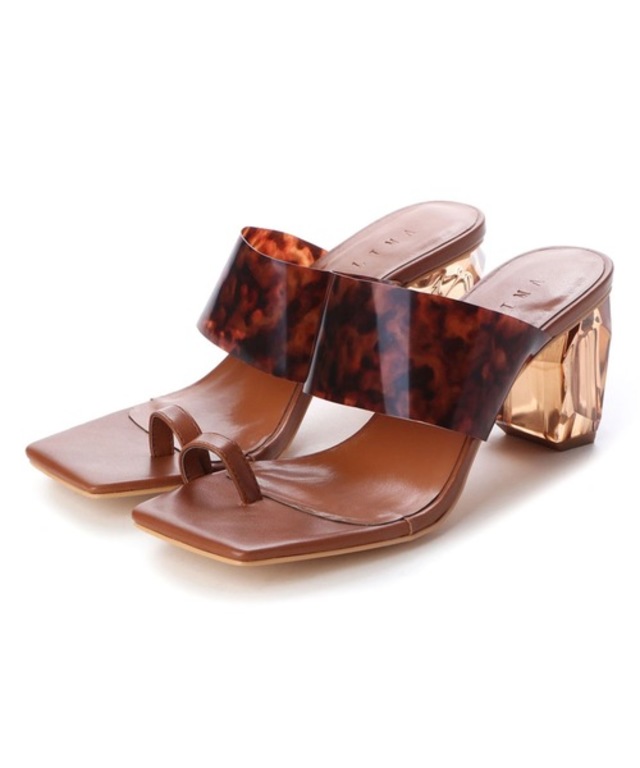 ILIMAスクエアクリアヒールサンダル