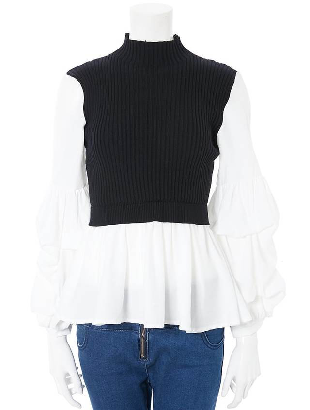 ボリュームスリーブドッキングニット