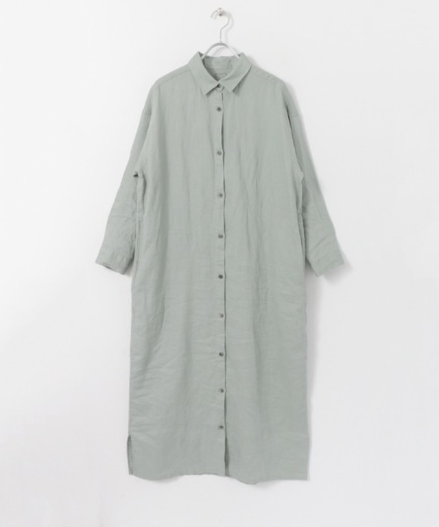 リネンバックタックシャツワンピース