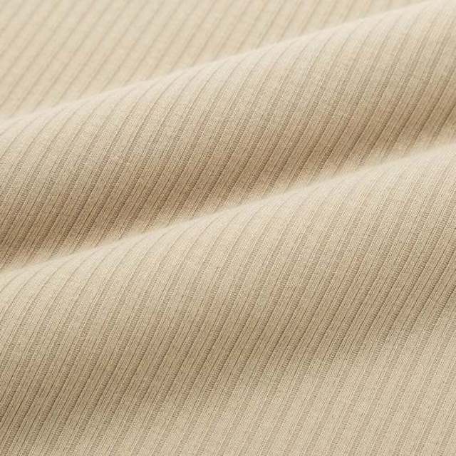 リブスクエアネックT（5分袖）