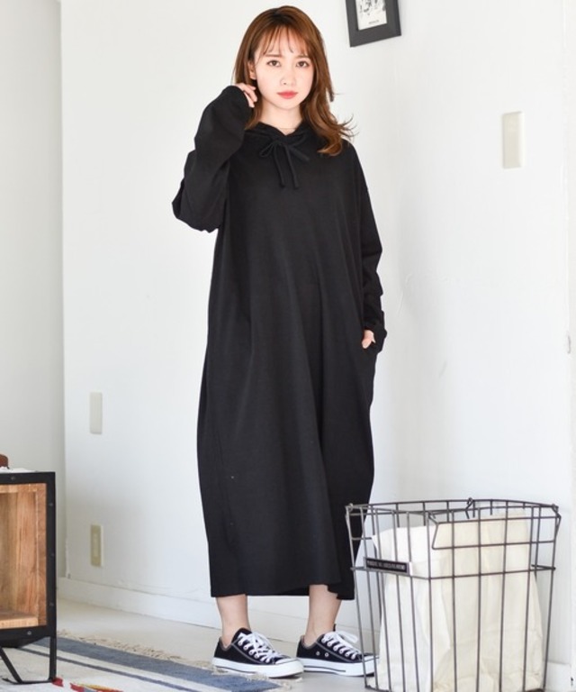 スウェットパーカーワンピース