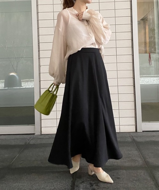 スウェットフレアマキシスカート