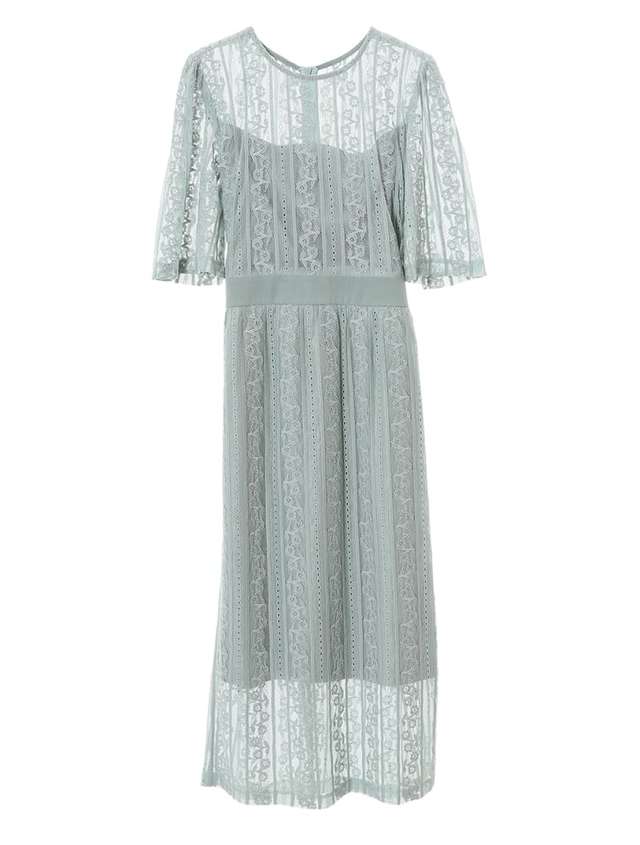 総レースドレスワンピース