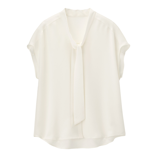 ボウタイブラウス（半袖）