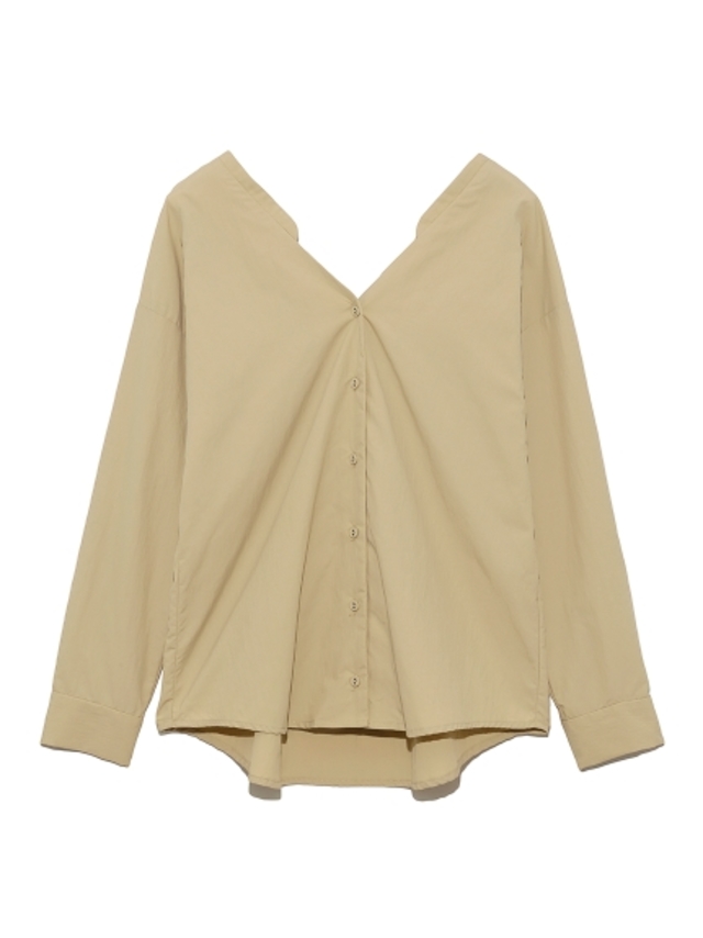 バックカシュクールシャツ
