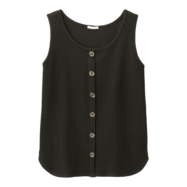 フロントボタンタンクトップ