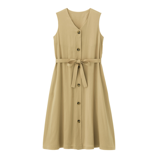 フロントボタンワンピース