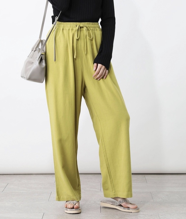 リネンレーヨンイージーパンツ