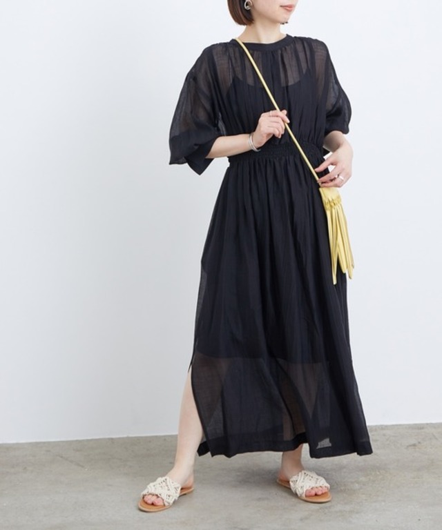 【WEB限定】シアーカシュクールワンピース