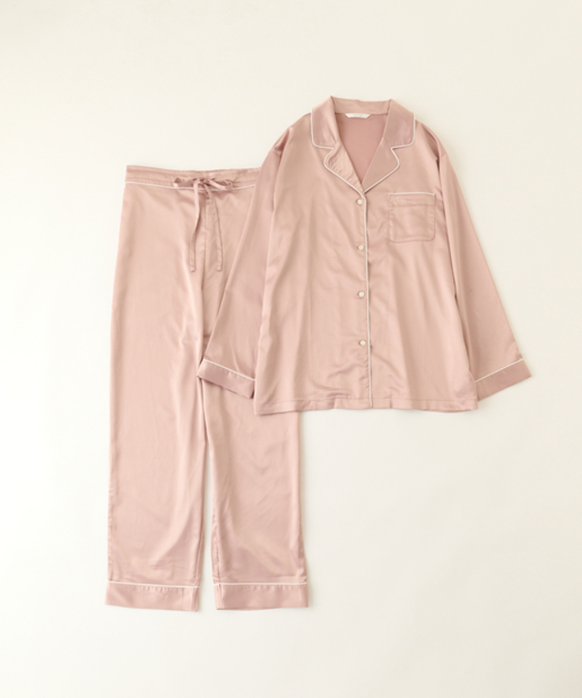 ストレッチサテンパジャマSET