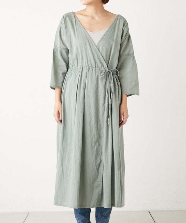 コットンボイルカシュクールワンピース