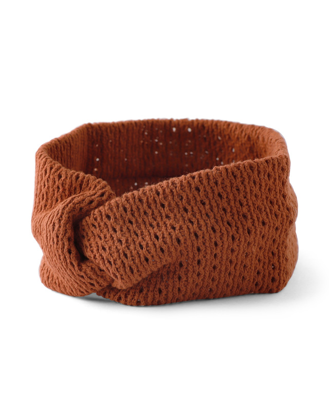 透かし編みヘアターバン