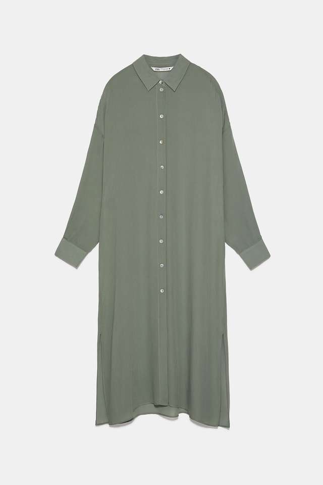 スリット入りロングシャツ