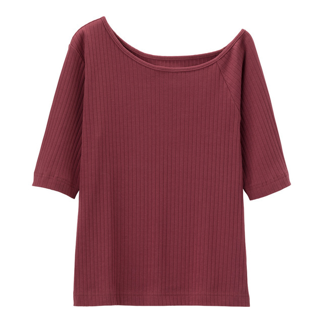 リブドロップショルダーT(半袖)