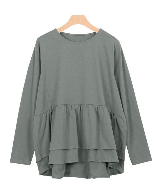 フリルデザインTシャツ