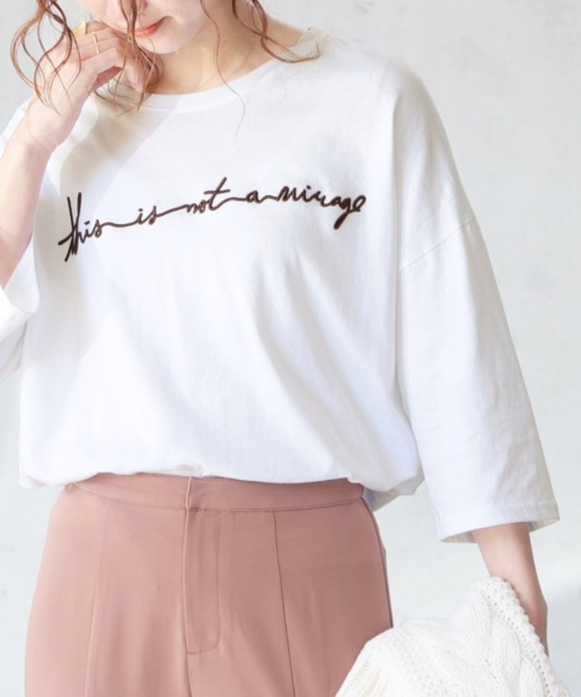 刺繍ロゴTシャツ