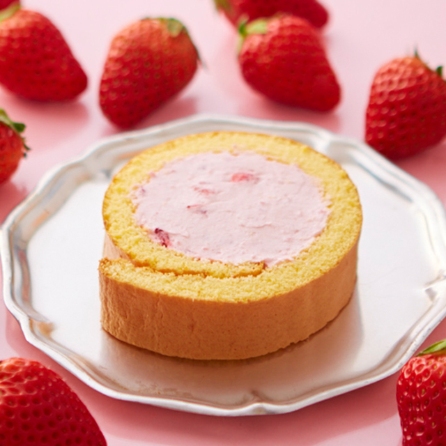 糖質50％カットのいちごクリームロール