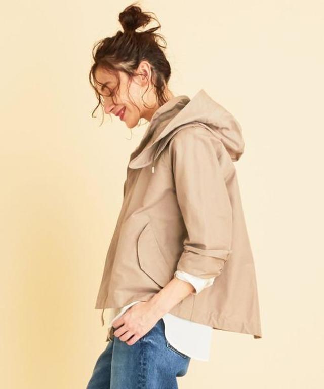 グログランフードマウンテンパーカー -2WAY/撥水加工