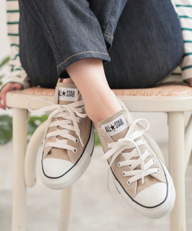 CONVERSE ALLSTAR オールスター★ハイカットorローカットキャンバススニーカー　ベージュ・ホワイト